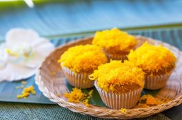 Foi Thong Cup Cake เค้กฝอยทอง