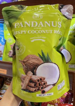 Keaw Crispy Rolls Pandan Flavor ทองม้วนแก้วรสใบเตย