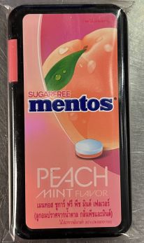 Mentos candy peach flavor ลูกอมเมนทอส รสพีช
