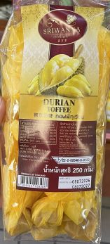 Sriwanna durian toffee ศรีวรรณา ทอฟฟี่ทุเรียน